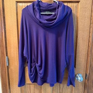 Karen Kane Deep Purple Cowl Neck Sweater Xl